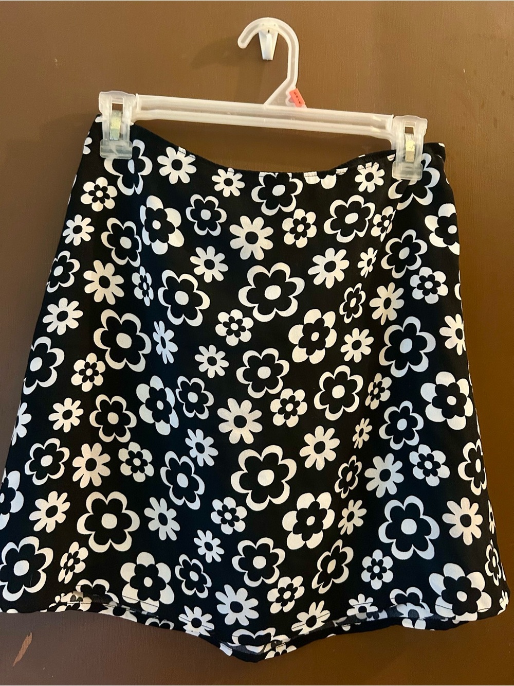 Hollister Black & White Floral Mini Skirt